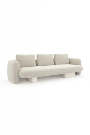 Ecru Linen Sofa