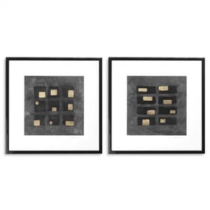 Luxury Black Square Decorative Wall Art Set (2 pcs.)