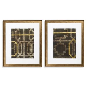 Luxury Print Set with Abstract Ink Accents (2 pcs.)
