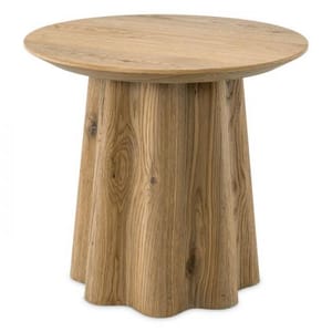 Luxury Warm Oak Veneer Side Table