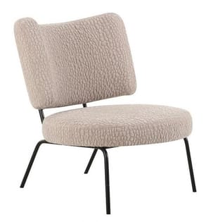 Luxury Rose Upholstered Lounge Chair – Modern Iron Frame