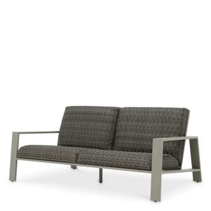 Luxuriöses Outdoor-Sofa mit grauer Oberfläche