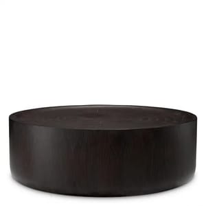 Luxury Dark Brown Finish Short Coffee Table