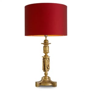 Königliche Designer-Lampe mit antikem Gold-Finish