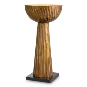 Exklusive Vintage-Messinglampe mit schwarzem Granitsockel