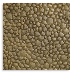 Elysian Messing Wand-Skulptur - Antike Gold Dimensional Art