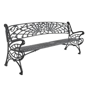 San Francisco Cast Iron Bench – Grey Powder Finish