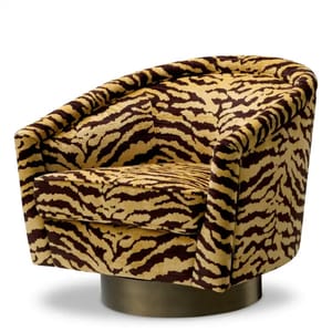 Regalia Swivel Chair  Brushed Brass Statement Elegance