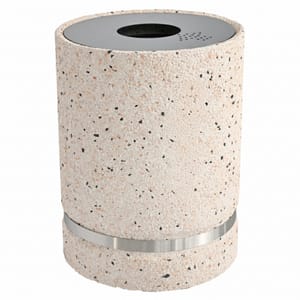 Brescia Beton Eimer für draußen - 50L Weißer Deckel Edition