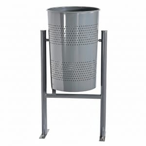 Meridian Mülleimer für den Außenbereich - 60 l aus verzinktem Stahl Urban Edition