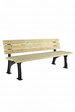 Prague Heritage Bench – Iron Legs & Pine Wood