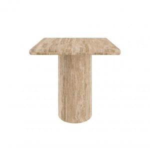 Tavora Side Table – Travertine Marble Beige Finish