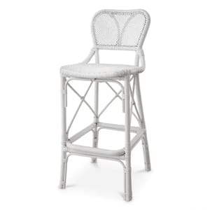 Modern Designer Bar Stool – Natural Rattan Elegance