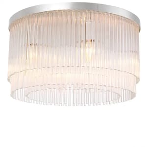 Royal Glass Ceiling Lamp | Luxury Bronze & Nickel Finish with Clear Glass Design