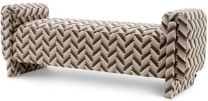 Anspruchsvolle Designer-Bank - Chevron Brown Fabric Base