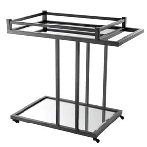 Luxury Bevelled Mirror Glass Hills Trolley