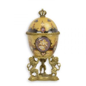 Luxury Bronze-Mounted Porcelain Egg-Shaped Box