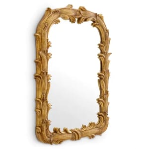 Luxury Square Antique Gold Leaf Decorated Mirror