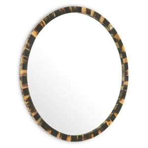 Luxury Round Natural Horn Mirror