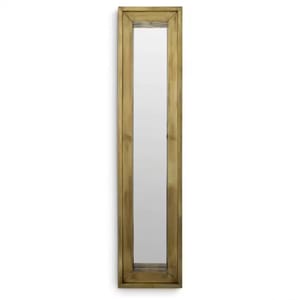 Luxury Vintage Brass Slim Rectangular Wall Mirror
