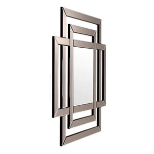 Luxury Bronze Finish Long Decorative Rectangular Wall Mirror