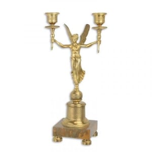 Luxury Two-Light Gilt Bronze Candelabrum
