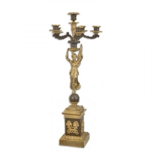 Luxury Six-Light Gilt Bronze Candelabrum - 70.8 cm