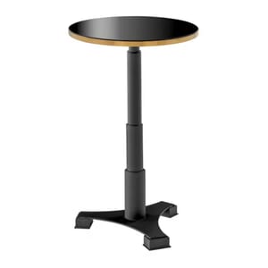 Luxury Shiny Black Top & Base Round High Bar Table