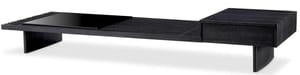Luxuriöser schwarzer langer rechteckiger Couchtisch aus Holz mit Schublade