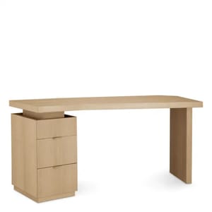 Luxury Natural Oak Veneer Writing Desk