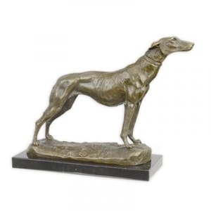 Luxuriöse Bronze stehende Windhund-Skulptur