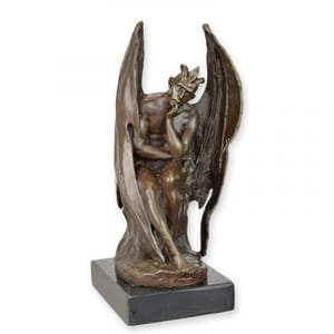 Luxuriöse Bronze-Satan-Sitzende Figurative Skulptur