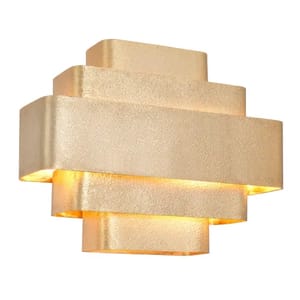 Luxury Gold Finish Wall Lamp with Art Deco Wall Washer