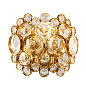 Luxury Gold Finish Wall Lamp with Clear Glass Form