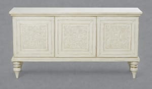 Luxury Three-Winged Drawer Cabinet with Hand-Carved Decorative Panels