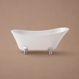 Luxury Freestanding Acrylic Slipper Bathtub with Single-Ended Elegance