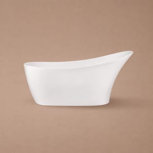 Luxury Sculpted Freestanding Slipper Bath in Refined Acrylic Finish