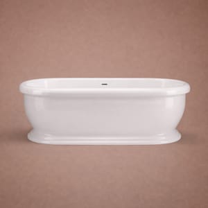 Luxury Freestanding Acrylic Double Ended Roll Top Bath in White Color Finish