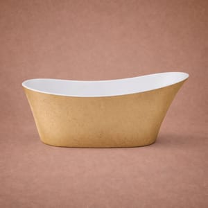 Luxury Gold Effect Single Ended Freestanding Acrylic Bathtub – 170.5 CM