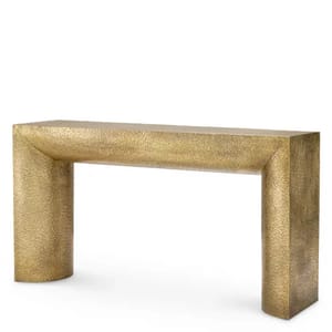 Luxury Hammered Vintage Brass Finish Console Table