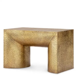 Luxury Hammered Vintage Brass Finish Side Table