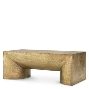 Luxury Hammered Vintage Brass Finish Coffee Table