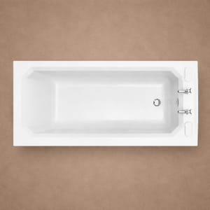 Luxury Compact Single Ended Fitted Bathtub in White Color Acrylic Finish – 170 CM