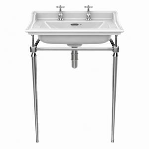 Luxury Heritage Bathroom Washstand in Chrome Plated Finish – 62.5 CM