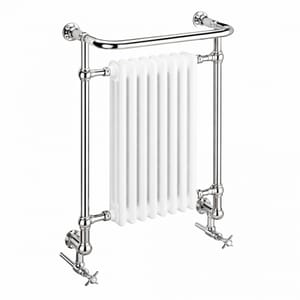 Luxury Stainless Steel Wall Hung Heated Bathroom Towel Rail in Chrome Plated Finish – 68.5 CM