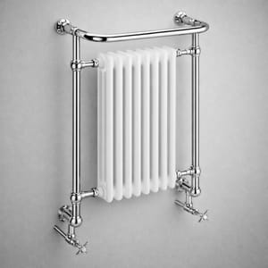 Luxury Stainless Steel Wall Hung Heated Bathroom Towel Rail in Chrome Plated Finish – 68.5 CM