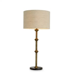 Luxury Vintage Brass Sculptural Table Lamp