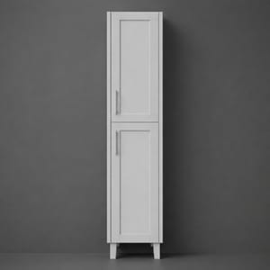 Luxury Freestanding Double Door Tall Cabinet in Dove Grey Finish – 35 CM