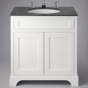 Luxury Freestanding Vanity Unit with Single Drawer and Double Door Cabinet in Chantilly Finish – 80 CM