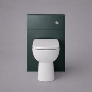 Luxury Classic Green Finish Back-to-Wall WC Cabinet – 550mm Freestanding Toilet Unit with Worktop